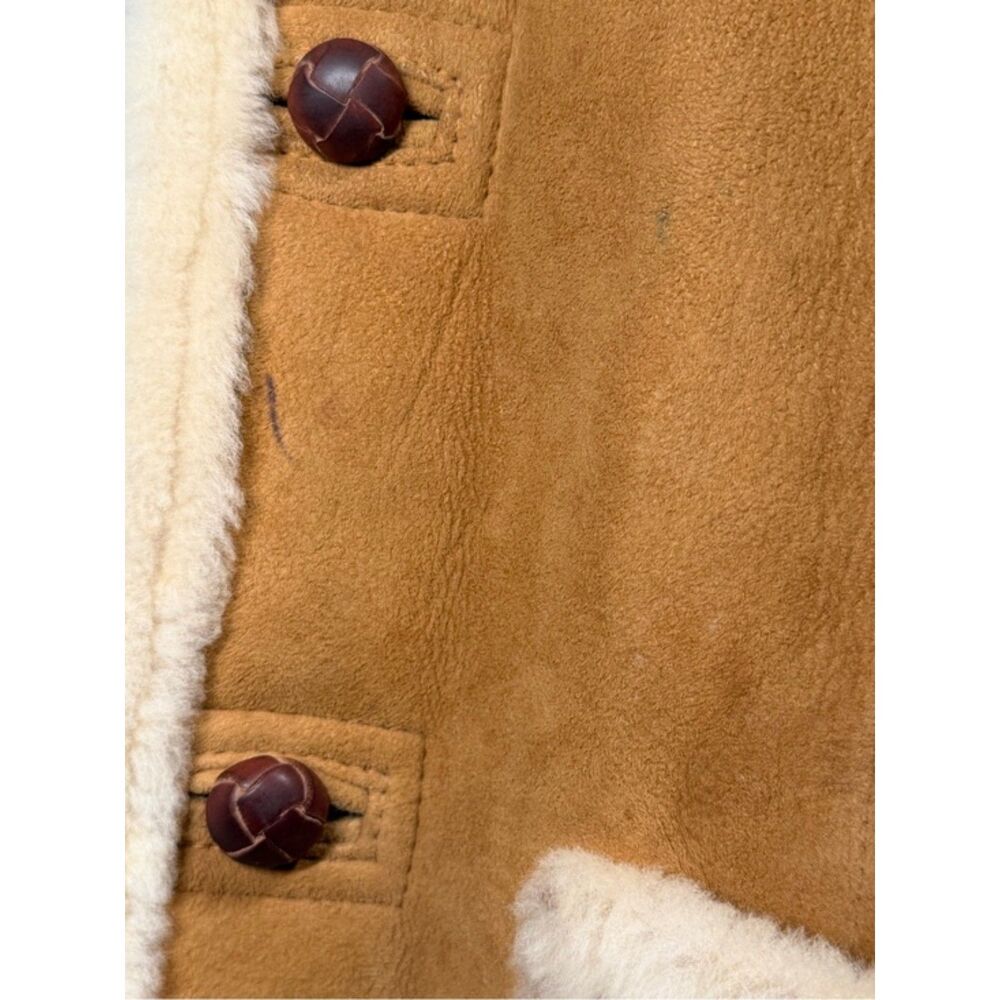 L.L.Bean Vintage Shearling Sheepskin Coat USA Made Men's XL - Picture 13 of 14